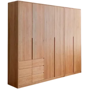 TRWAWADR00105 Premium Walnut Wardrobe Cabinet – 18mm Thick, Custom Colors, sold with Customizable Handles