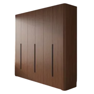 TRWAWADR00106 Premium Walnut Wardrobe Cabinet – 18mm Thick, Custom Colors, sold with Customizable Handles
