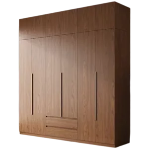 TRWAWADR00108 Premium Walnut Wardrobe Cabinet – 18mm Thick, Custom Colors, sold with Customizable Handles