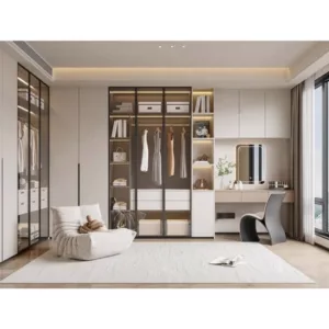 TRWICLOSET101 Custom Walk-In Closet | Eco-Friendly Panels, Free 3D Design, Glass Doors & Color Choices
