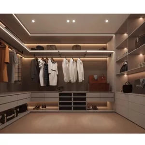 TRWICLOSET10103 Custom Walk-In Closet | Eco-Friendly Panels, Free 3D Design, Glass Doors & Color Choices