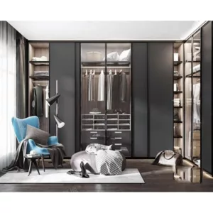TRWICLOSET1011 Custom Walk-In Closet | Eco-Friendly Panels, Free 3D Design, Glass Doors & Color Choices
