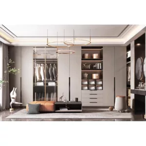 TRWICLOSET1013 Custom Walk-In Closet | Eco-Friendly Panels, Free 3D Design, Glass Doors & Color Choices