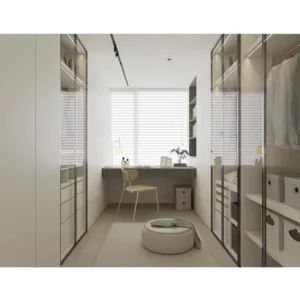 TRWICLOSET1024 Custom Walk-In Closet | Eco-Friendly Panels, Free 3D Design, Glass Doors & Color Choices