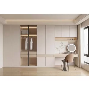 TRWICLOSET103 Custom Walk-In Closet | Eco-Friendly Panels, Free 3D Design, Glass Doors & Color Choices