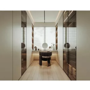 TRWICLOSET1035 Custom Walk-In Closet | Eco-Friendly Panels, Free 3D Design, Glass Doors & Color Choices