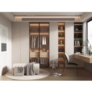 TRWICLOSET1042 Custom Walk-In Closet | Eco-Friendly Panels, Free 3D Design, Glass Doors & Color Choices
