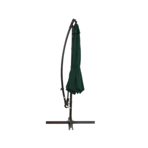 Aluminum Auto-Tilt Market Outdoor Patio Umbrella in Dark Green Color