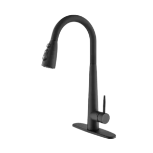 Pull Down Touch Single Handle Kitchen Faucet in Matte Black