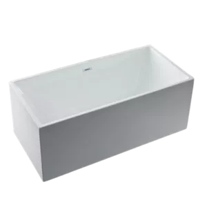 Acrylic Flat-bottom Freestanding tub in White Color