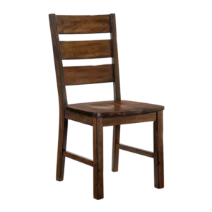 Modern Walnut Set of 2 Solid Wood Slat Back Dining Chairs For Dining Room