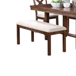 Natural Brown Finish Solid wood Bench Ideal For Kitchen Dining Room Furniture Seating
