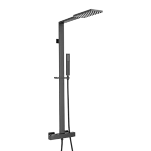 Matte Black Wall Mounted Shower Combo Set with Shower Head and Handheld Shower