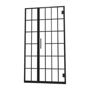 Shower Door 40" W x 72" H Single Panel Frameless Fixed Shower Door, Open Entry Design in Matte Black