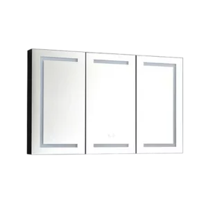 LED Mirror Medicine Cabinet with Lights, Dimmer, Defogger, Clock, Temp Display