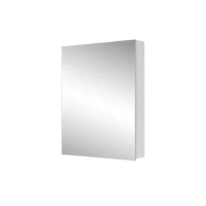 20" W x 26" H White Beveled Edge Single-Door Bathroom Medicine Cabinet with Mirror, Recessed or Surface Mount Bathroom Wall Cabinet