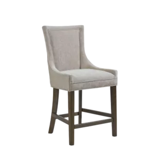 Modern Charcoal Grey Solid Wood Dining Chair with High Back For Dining Room