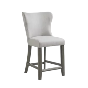 Modern Upholstered Cream Solid Wood Dining Chair for Dining Room