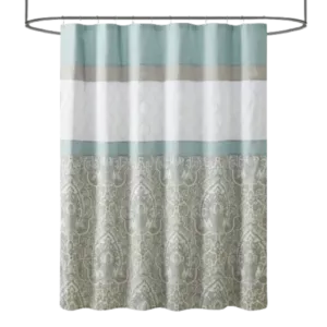 Shawnee Printed and Embroidered Shower Curtain