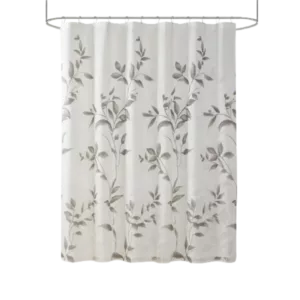 Cecily Burnout Printed Shower Curtain