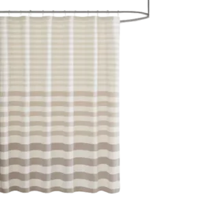 Aviana Stripe Blended Yarn Dyed Woven Shower Curtain