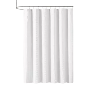 Metro Woven Clipped Solid Shower Curtain