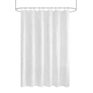 Arlo Super Waffle Textured Solid Shower Curtain