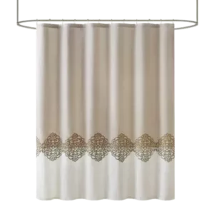 Panache Pieced and Embroidered Shower Curtain