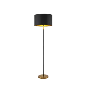 59 in. Metal Floor Lamp for Living Room and Bedroom in Black