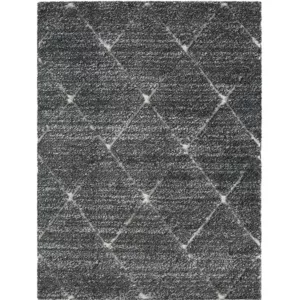 Sophie Talas Trellis Area Rug in Grey and Cream