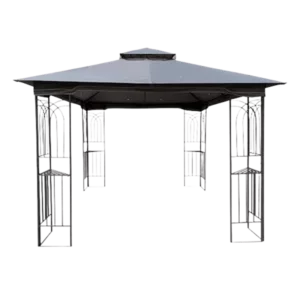 Width Outdoor Patio Gazebo Canopy Tent in Gray Color