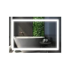 24 in. W x 32 in. H Small Rectangular Frameless Anti-Fog Wall Mounted Bathroom Vanity Mirror in Silver