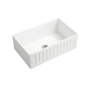 30 in. Single Bowl Farmhouse Apron Workstation Kitchen Sink in White Color