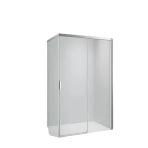 48 in. W x 76 in. H Frameless Bypass Sliding Shower Door in Brushed Nickel