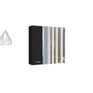 Black Wengue Crawford 4-Shelf Medicine Cabinet