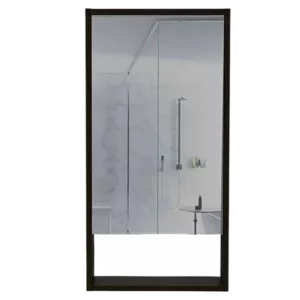 Burlington Rectangle Medicine Cabinet with Mirror Black Wengue