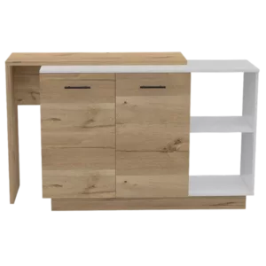 Chesterfield 2-Shelf 1-Drawer 3-Division Kitchen Island White