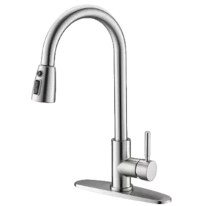 Single Handle Pull-Down Sprayer Kitchen Sink Faucet in Brushed Nickel