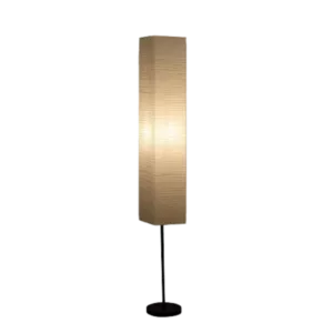 62.5 in. Noki Japanese Paper Floor Lamp in Black