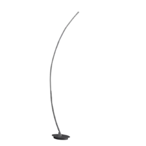 62.25 in. in Bradie Brushed Led Arc Tube Floor Lamp in Nickel