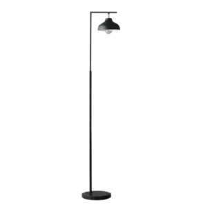 63.25 in. Industrial Farmhouse Metal Floor Lamp in Matte Black