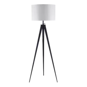 65 in. Crossed Tripod Floor Lamp in Black