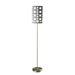 58 in. Attwell Arched Metal Floor Lamp in Gold
