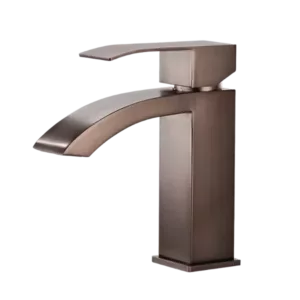 Single Handle Single Hole Bathroom Faucet Spot Resistant in Bronze