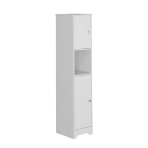 Linen Cabinet Albany, Four Interior Shelves, White Finish