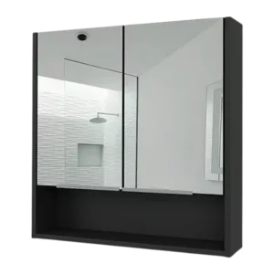Medicine Cabinet with Mirror  Lexington,Three Internal Shelves, Black Wengue Finish