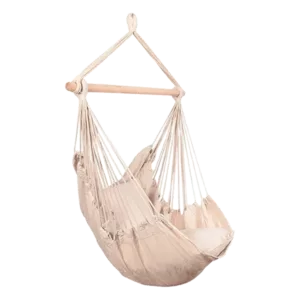 Polyester Hanging Hammock Chair in Beige Color
