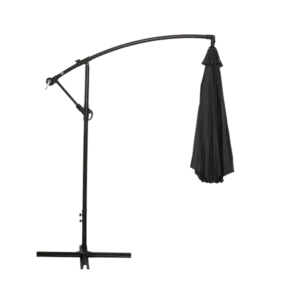 Offset Cantilever Hanging Patio Umbrella in Black Color