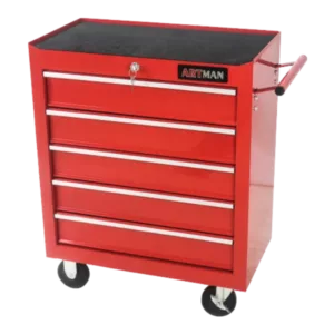 5 Drawers Multifunctional Tool Cart With Wheels in Red