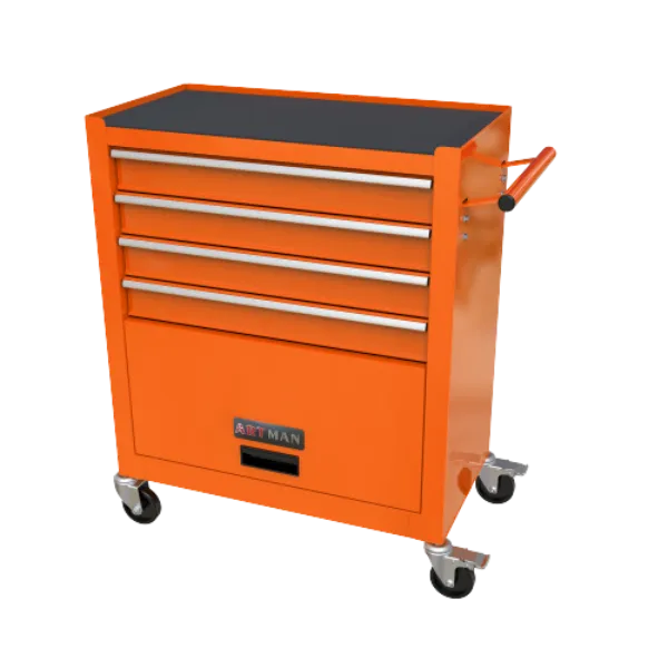 4 Drawers Tool Cabinet with Tool Sets in Orange